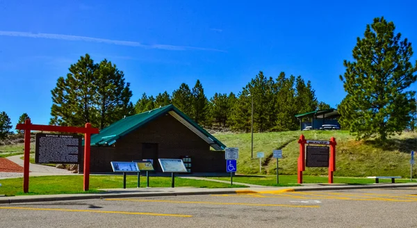Usa Montana Dubna 2018 Informační Cedule Blízkosti Rekreační Oblasti Blízkosti — Stock fotografie