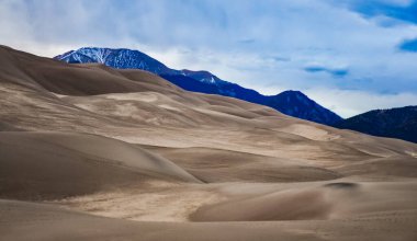 Çöl manzarası, Great Sand Dunes Ulusal Parkı, Colorado, ABD