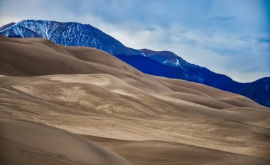 Çöl manzarası, Great Sand Dunes Ulusal Parkı, Colorado, ABD