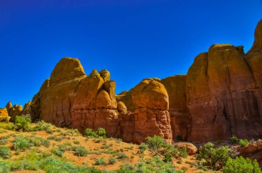 Eritilmiş manzara, Arches Ulusal Parkı, Moab, Utah, ABD