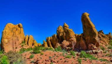 Eritilmiş manzara, Arches Ulusal Parkı, Moab, Utah, ABD