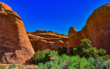 Eritilmiş manzara, Arches Ulusal Parkı, Moab, Utah, ABD