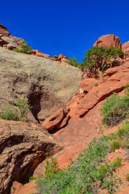 Eritilmiş manzara, Arches Ulusal Parkı, Moab, Utah, ABD