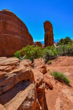 Eritilmiş manzara, Arches Ulusal Parkı, Moab, Utah, ABD