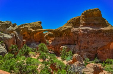 Eritilmiş manzara, Arches Ulusal Parkı, Moab, Utah, ABD