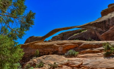 Eritilmiş manzara, Arches Ulusal Parkı, Moab, Utah, ABD