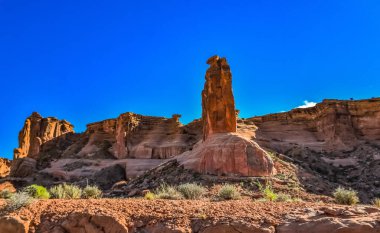 Eritilmiş manzara, Arches Ulusal Parkı, Moab, Utah, ABD