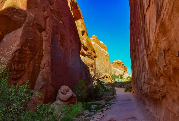 Paisaje Erosionado Parque Nacional Arches Moab Utah Estados Unidos — Foto de Stock