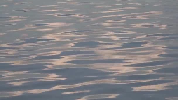 Sonnenreflexion Wasser Blendung Und Wellen Schlammigen Wasser — Stockvideo
