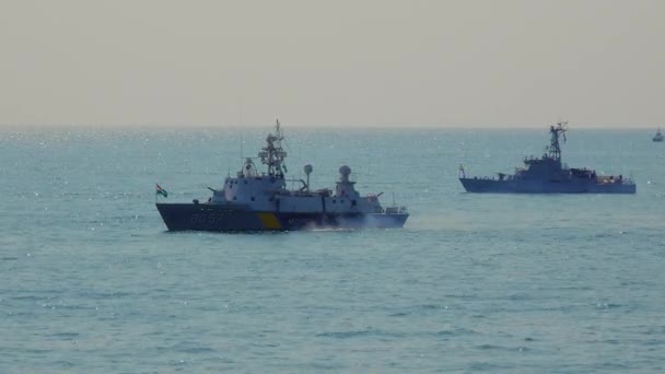 Ukraine Odessa Août 2021 Défilé Militaire Navires Honneur 30E Anniversaire — Video