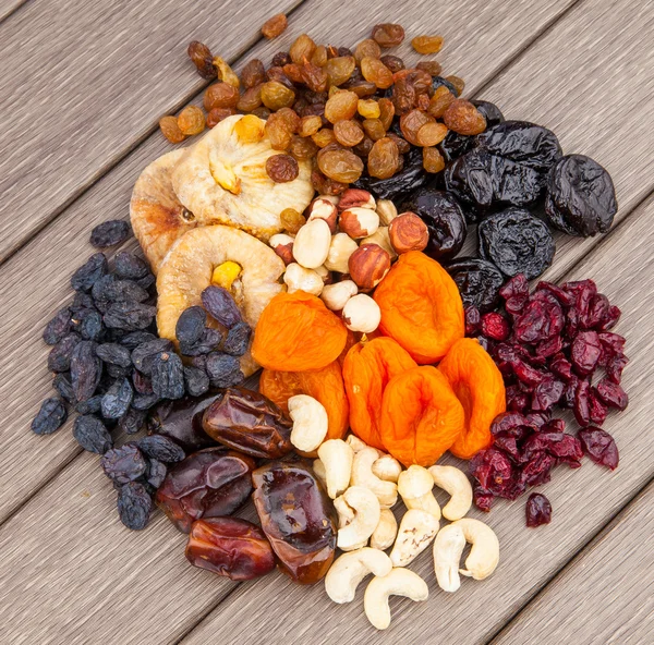 Dried fruits assortment — Stock Photo, Image