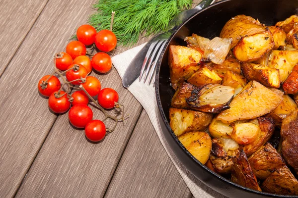 Pfannen-Essen — Stockfoto