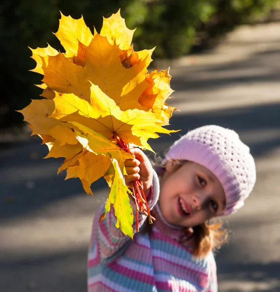 Дівчина восени — стокове фото