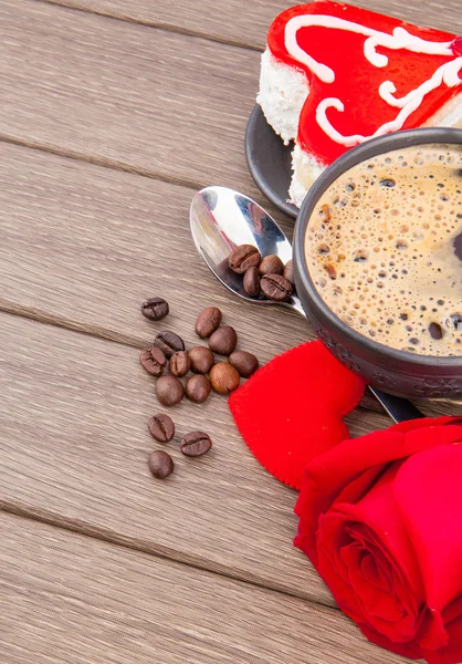 Valentine`s day dessert — Stock Photo, Image