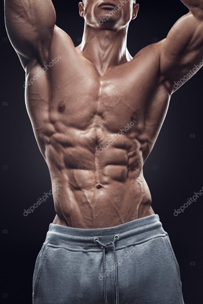 male fitness model back