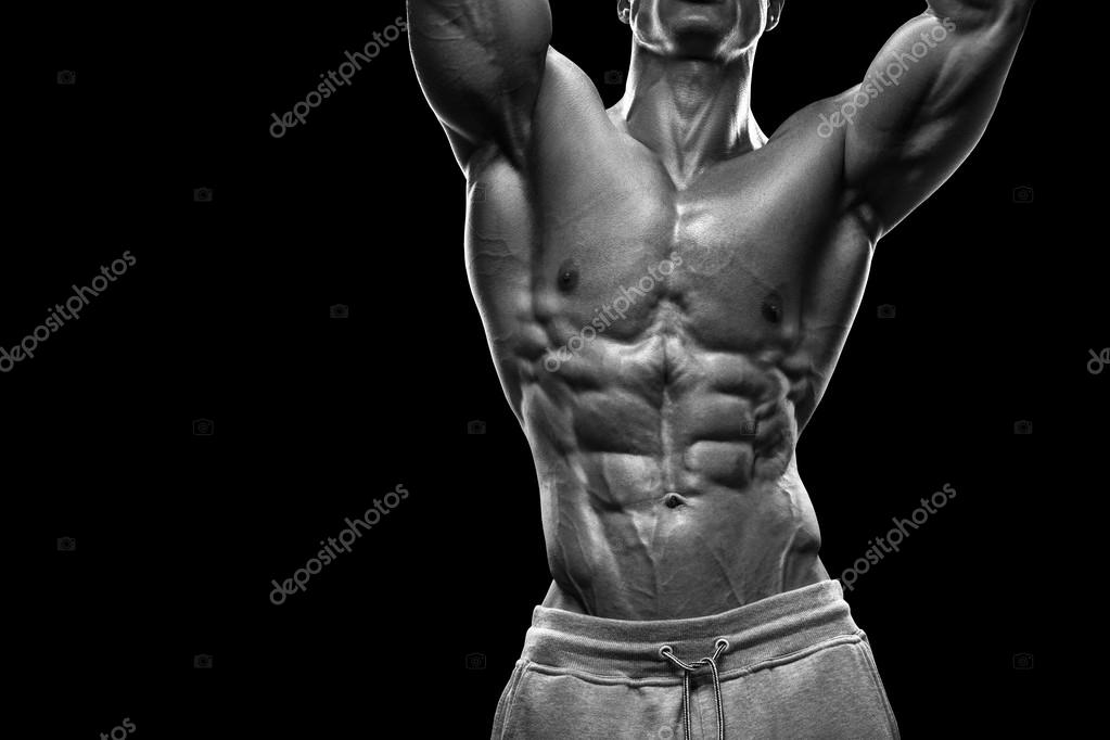 male fitness model back