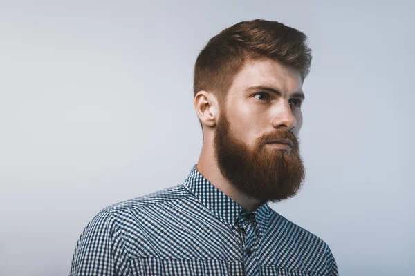 Portrait of brutal bearded man — Stock Photo, Image