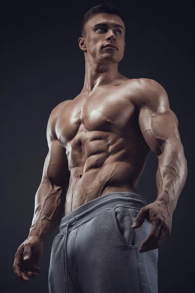 Close-up of athletic muscular man — Stock Photo, Image