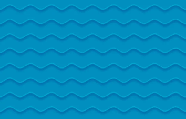 Стилизованные Океанские Волны Абстрактный Синий Фон Векторный Бэкграунд — стоковый вектор