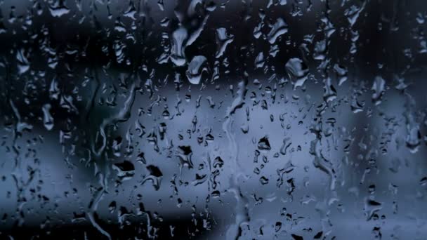 Déšť za oknem — Stock video
