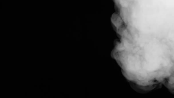 Witte Rokerige Overgang Tussen Frames Een Straal Witte Rook Creëert — Stockvideo