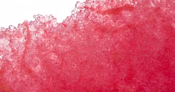 Exprimir Juicy Watermelon Slice Rebanadas Rebanadas Sandía Comprimen Trituran Cerca — Vídeo de stock