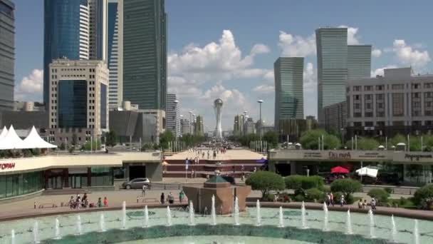 Vista de los edificios gubernamentales, Kazajstán — Vídeos de Stock