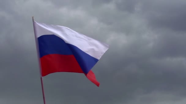 Bandera de Rusia — Vídeo de stock