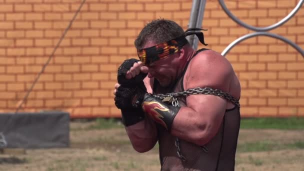 Circus Strongman — Stock Video