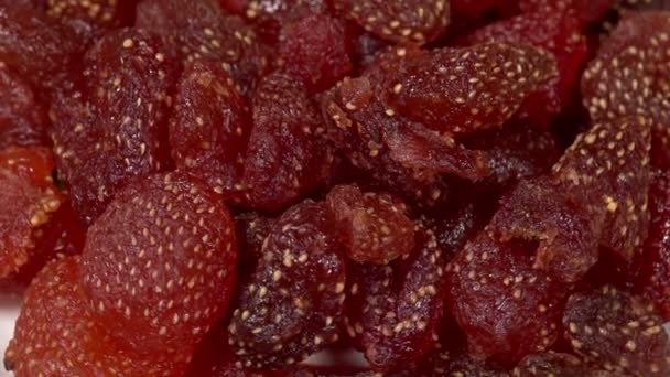 Candied Strawberries. Putaran loop . — Stok Video