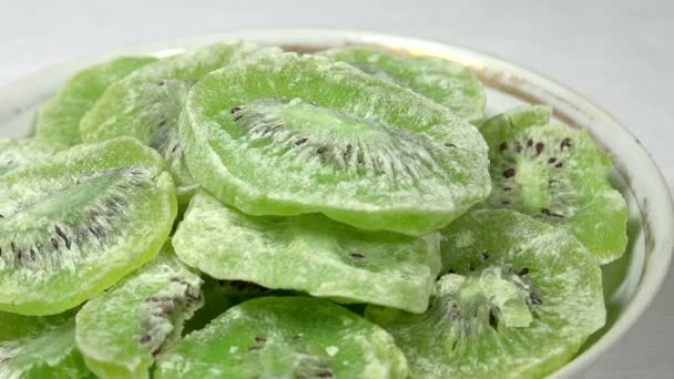 Candied Kiwi Slices — Stock Video