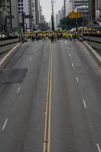 巴西联邦政府反贪污抗议 — 图库照片