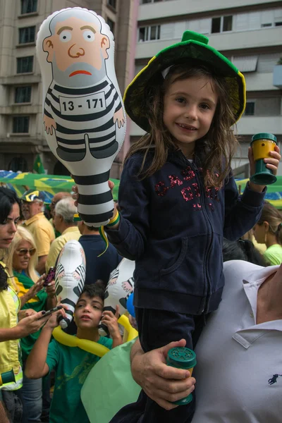 Protest against federal government corruption in Brazil — Stock Photo, Image