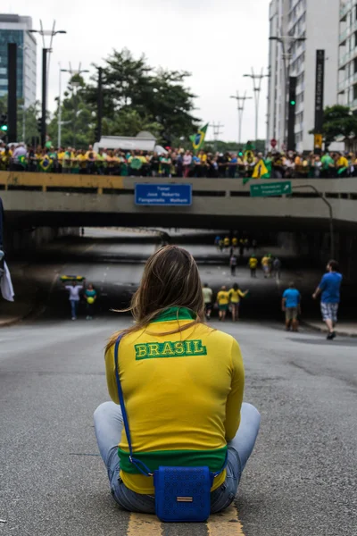 A Brazil Szövetségi kormány korrupció elleni tiltakozás — Stock Fotó