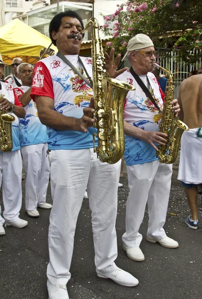 Brazilian carnival street parade in Sao Paulo — Stock Photo, Image