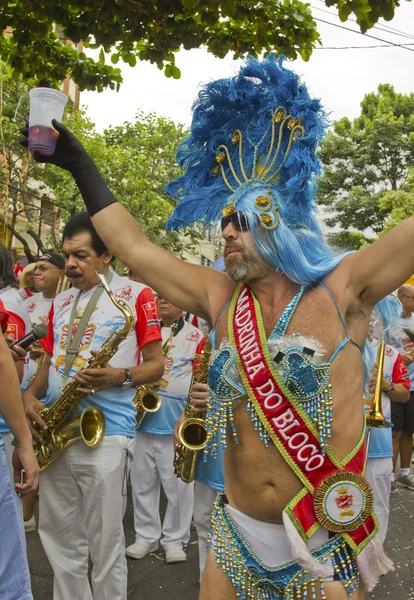Brazylijskie karnawałowe parady uliczne w Sao Paulo — Zdjęcie stockowe