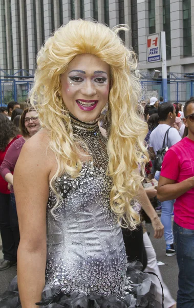 Drag Queen w Pride Parade Sao Paulo — Zdjęcie stockowe