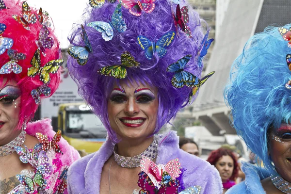 Arrastar Rainha na Parada do Orgulho São Paulo — Fotografia de Stock