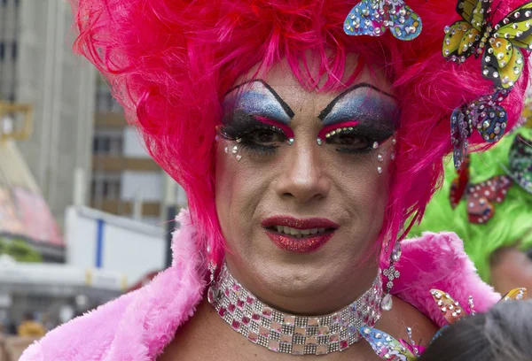 Королева перетягнути в парад гордості Сан-Паулу — стокове фото