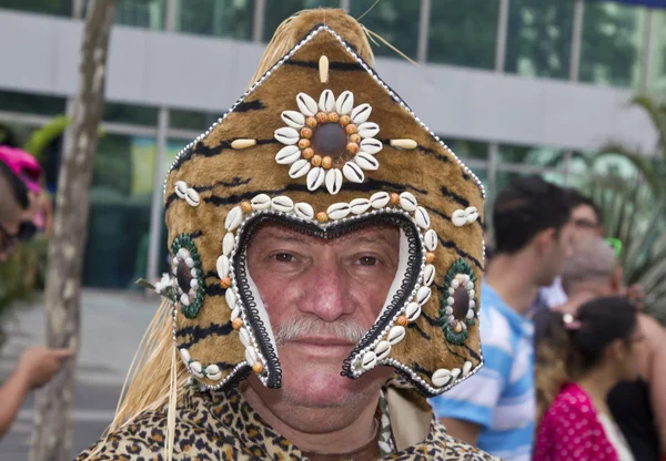 One person wearing costume in Pride Parade Sao Paulo — Stock Photo, Image