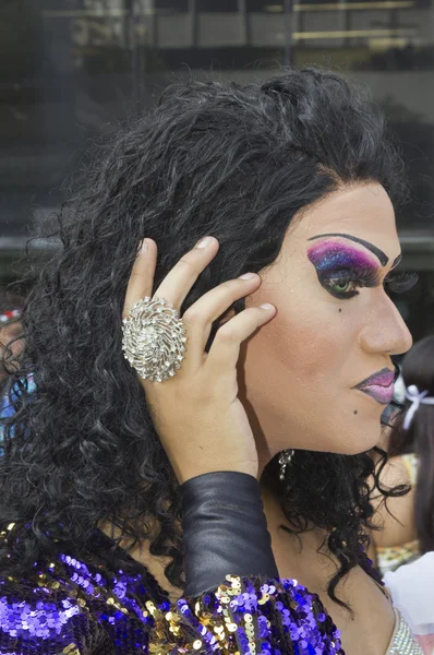 Drag Queen w Pride Parade Sao Paulo — Zdjęcie stockowe