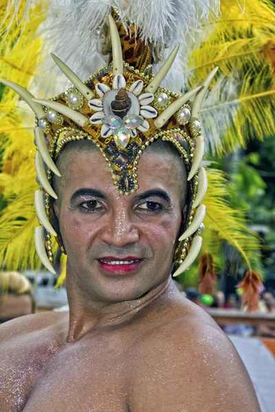 One person wearing costume in Pride Parade Sao Paulo — Stock Photo, Image