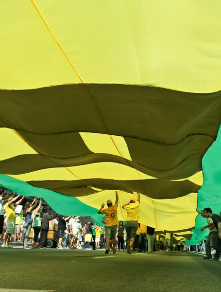 Protesta contra la corrupción del gobierno federal en Brasil —  Fotos de Stock