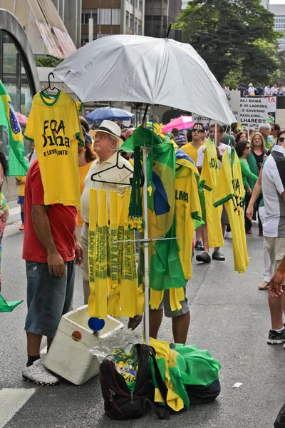 A Brazil Szövetségi kormány korrupció elleni tiltakozás — Stock Fotó