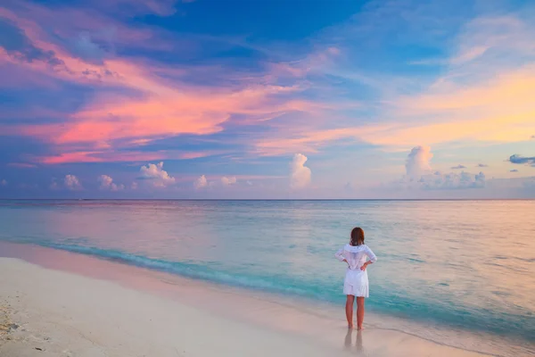 Sonnenuntergang auf den Malediven — Stockfoto