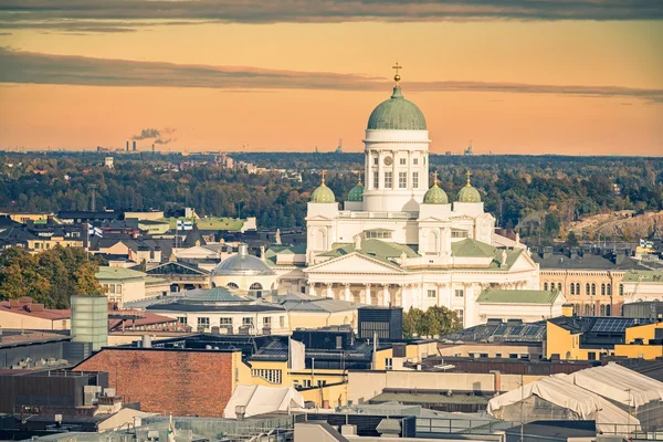 Letecký pohled na Helsinki, Finsko — Stock fotografie