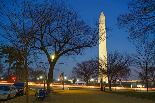 Monumento a Washington una notte, Stati Uniti d'America — Foto Stock