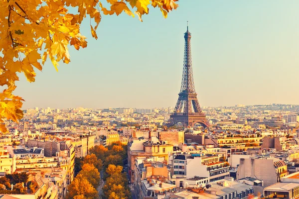 Nézd a Eiffel-torony, napnyugtakor — Stock Fotó