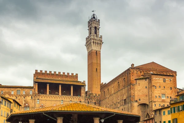 Mangia Tower, Siena, Włochy — Zdjęcie stockowe