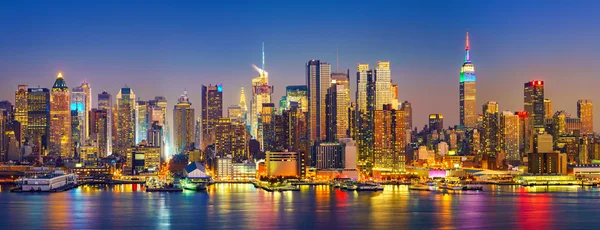Manhattan na zonsondergang — Stockfoto